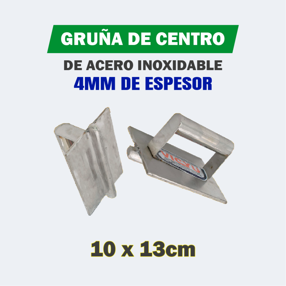 Gruña de Centro de Acero Inoxidable 4mm Vicyu