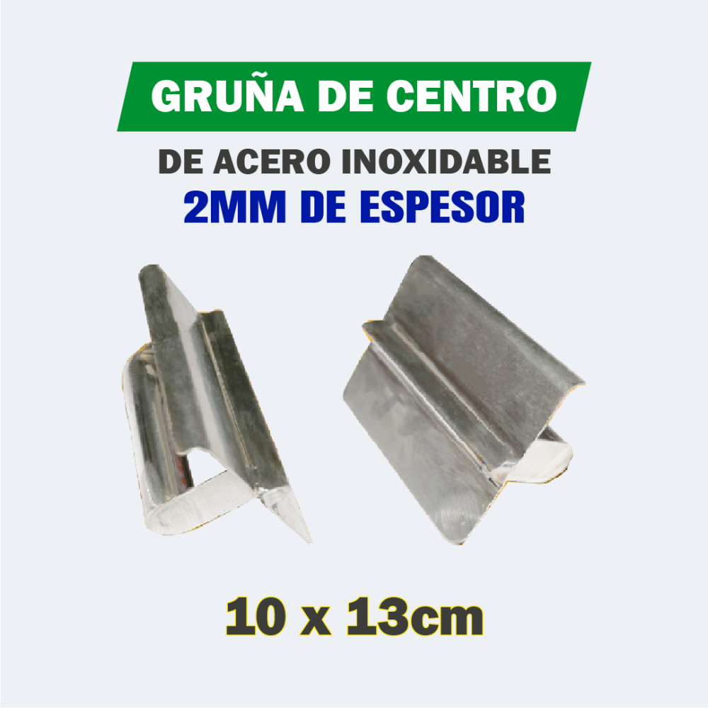 Gruña de Centro de Acero Inoxidable 2mm Vicyu