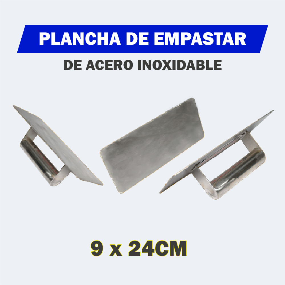 Plancha de Empastar en Acero Inoxidable 9x24cm Vicyu