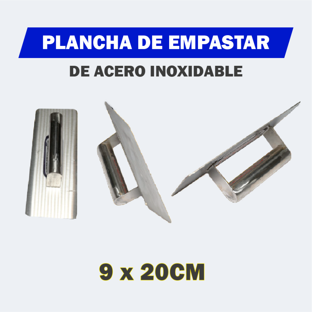 Plancha de Empastar en Acero Inoxidable 9x20cm Vicyu
