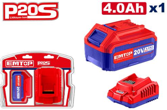 PACK BATERÍA + CARGADOR 20V de Emtop ELBCPK1214
