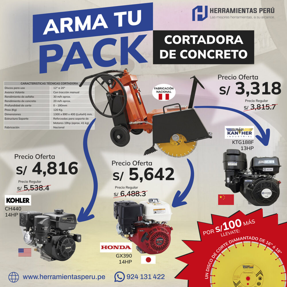 ARMA TU PACK (cortadora de concreto)